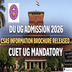 DU UG Admission 2026: CSAS Information Brochure Released, CUET UG Mandatory
